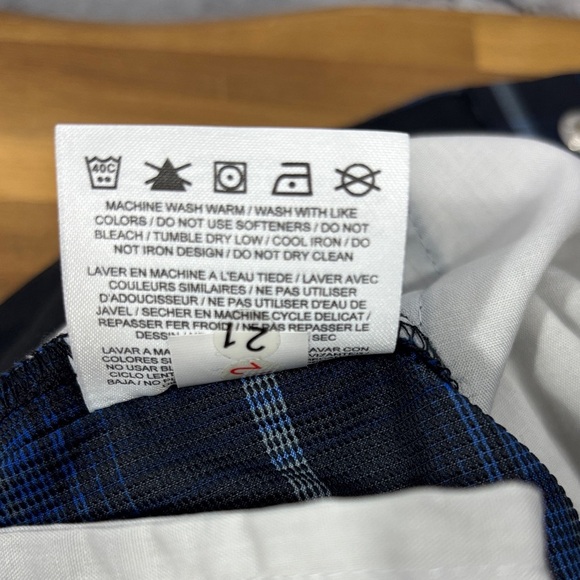 Nike Men's Blue Checkered Slim Golf Pants - Picture 9 of 9